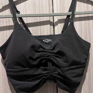 Athleta Black Adjustable-Strap Sports Bra